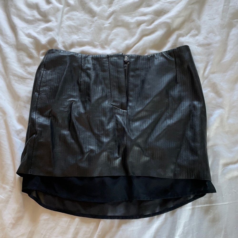 H&M genuine leather skirt